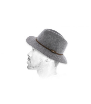 light grey fedora wool Macsoft grey